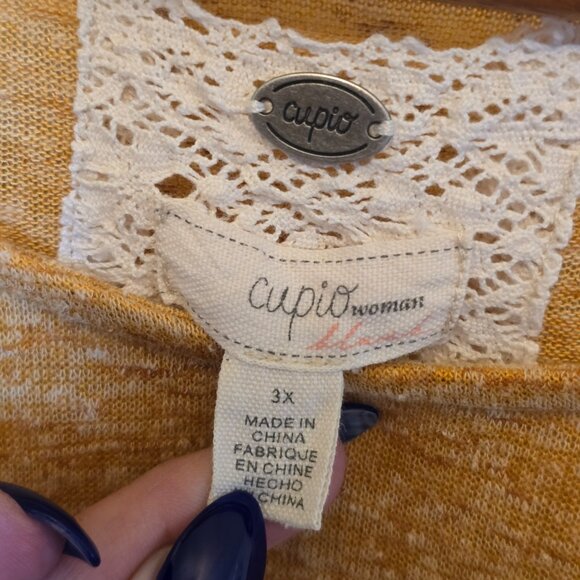 Women's Gold Short Sleeved Top sz 3X - Picture 5 of 6